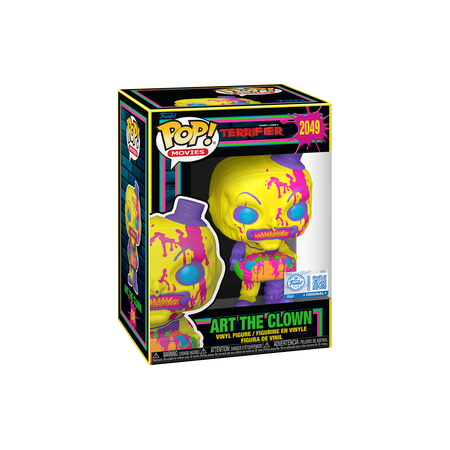 Funko Pop Art the Clown with Head (Blacklight) – Figurine Terrifier Cinéma Horreur Collector Vinyle Officielle