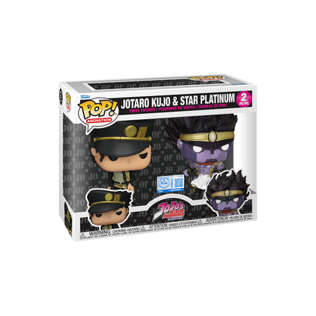 Funko Pop Jotaro Kujo & Star Platinum 2-Pack – Figurine JoJo's Bizarre Adventure Manga Animation Collector Vinyle Officielle