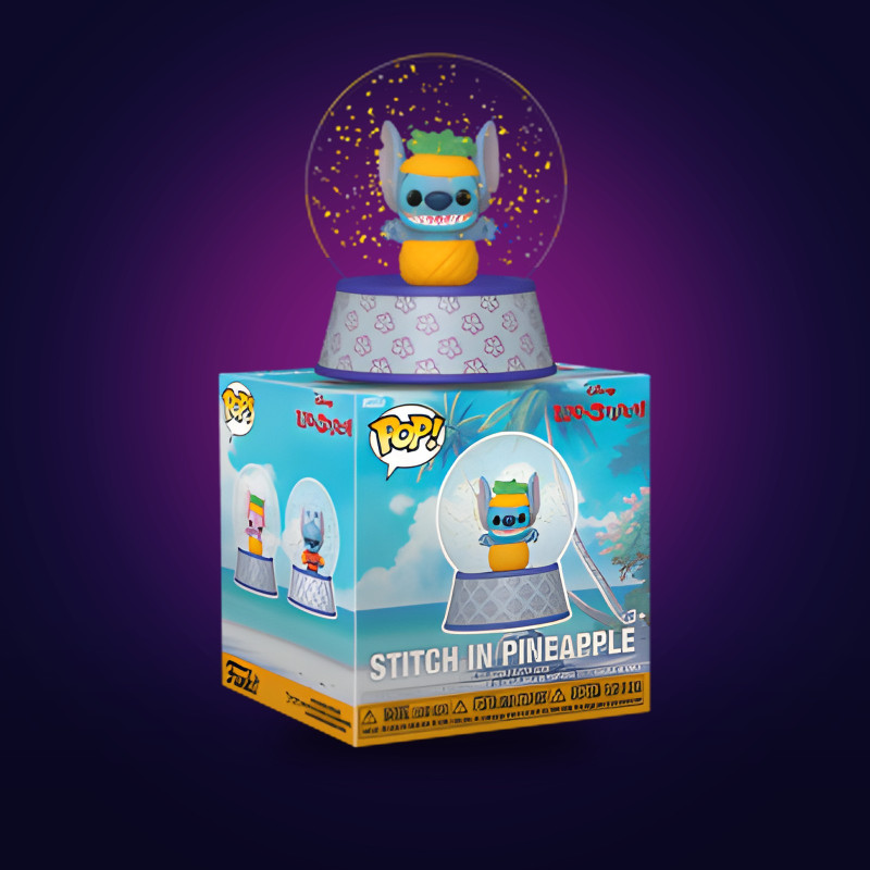 Funko Pop Stitch in Pineapple Mini Glitter Globe – Disney
