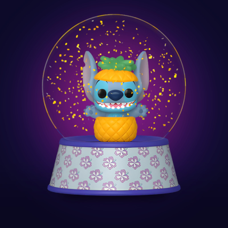 Funko Pop Stitch in Pineapple Mini Glitter Globe - Figurine Disney Collector Vinyle Officielle