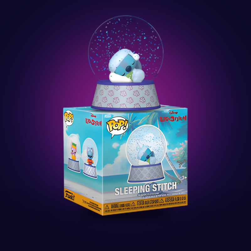 Funko Pop Sleeping Stitch Mini Glitter Globe – Disney