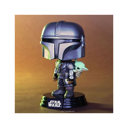 Funko Pop Pop! The Mandalorian with Grogu (On Back) - Officielle Star Wars