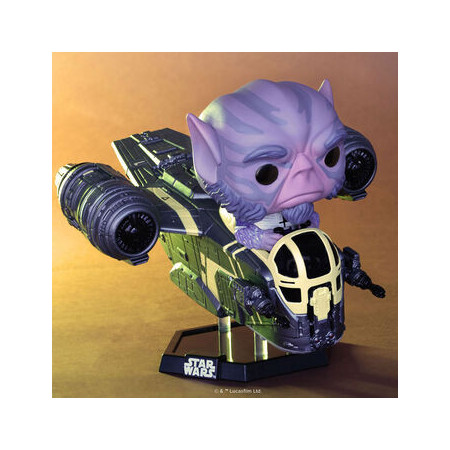 Funko Pop Pop! Rides Deluxe Zeb Orrelios in the Razor Crest - Officielle Star Wars