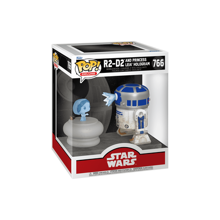 Funko Pop Pop! Deluxe R2-D2 and Princess Leia Hologram - Officielle Star Wars