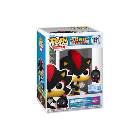 Funko Pop Pop! & Buddy Shadow with Dark Chao (Flocked) - Officielle Sonic