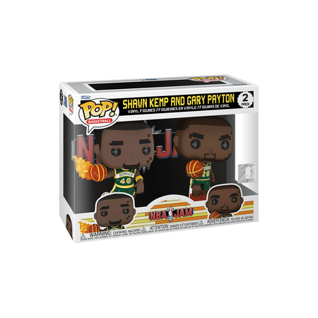 Funko Pop Pop! 8-Bit Shawn Kemp & Gary Payton 2-Pack - Officielle NBA