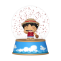 Funko Pop Monkey D. Luffy Mini Glitter Globe - Officielle One Piece