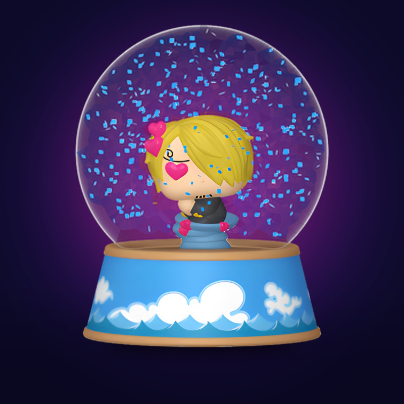 Funko Pop Sanji Mini Glitter Globe - Figurine One Piece Collector Vinyle Officielle