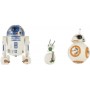 Pack de 3 figurines articulées de droïde de 12,5 cm : R2-D2, BB-8, et D-O