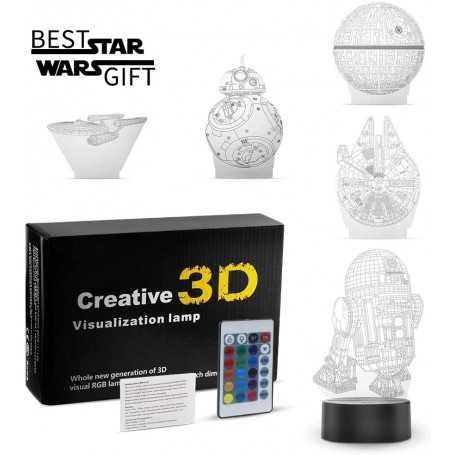 Lampe 3D Star Wars 16 Couleurs Changeantes