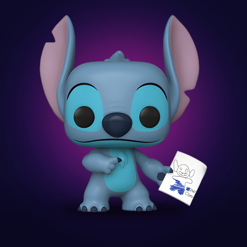 Funko Pop Stitch with Mood Chart - Figurine Disney Collector Vinyle Officielle