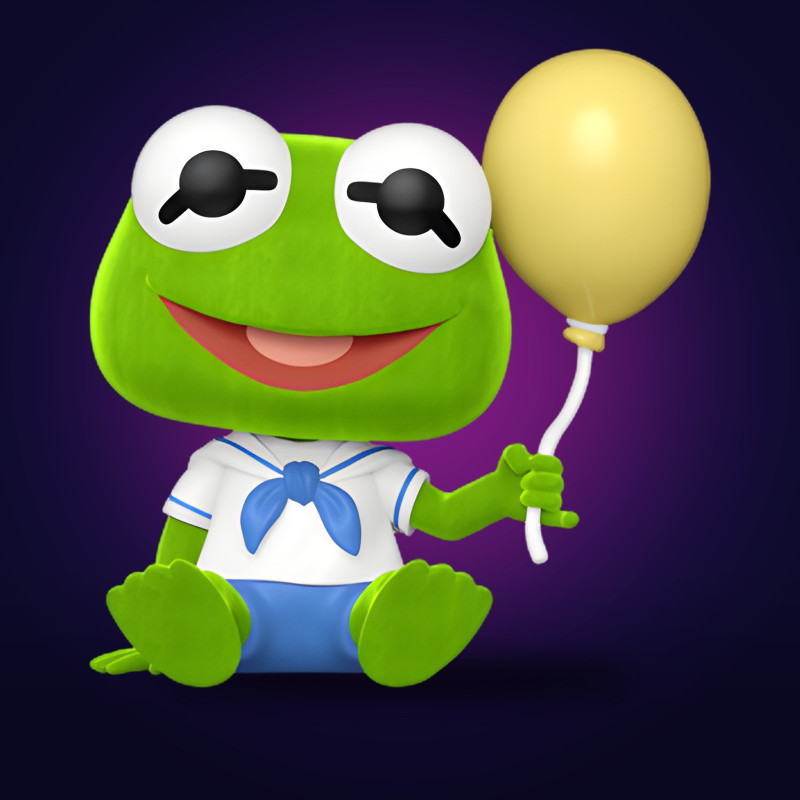 Funko Pop Baby Kermit (Flocked) - Figurine Disney Collector Vinyle Officielle