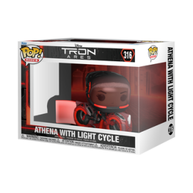 Funko Pop Pop! Rides Athena with Light Cycle (Tron: Ares) - Officielle Disney