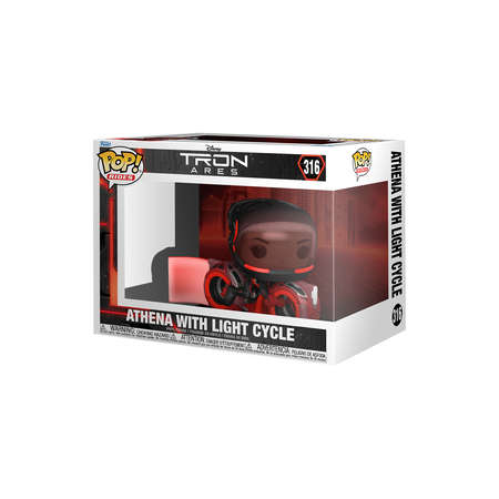 Funko Pop Pop! Rides Athena with Light Cycle (Tron: Ares) - Officielle Disney