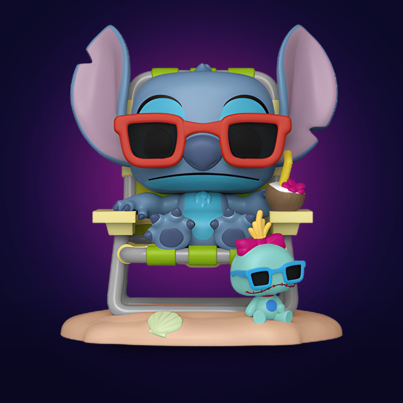 Funko Pop Premium Stitch in Sunlounger - Figurine Disney Collector Vinyle Officielle