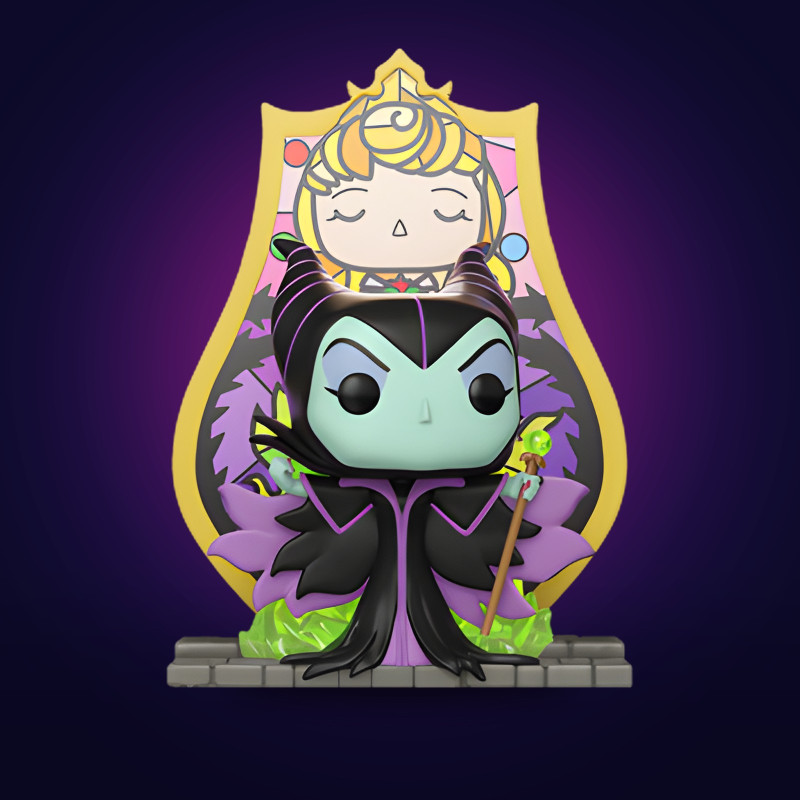 Funko Pop Deluxe Maleficent (Princess Aurora Stained Glass) - Figurine Disney Collector Vinyle Officielle