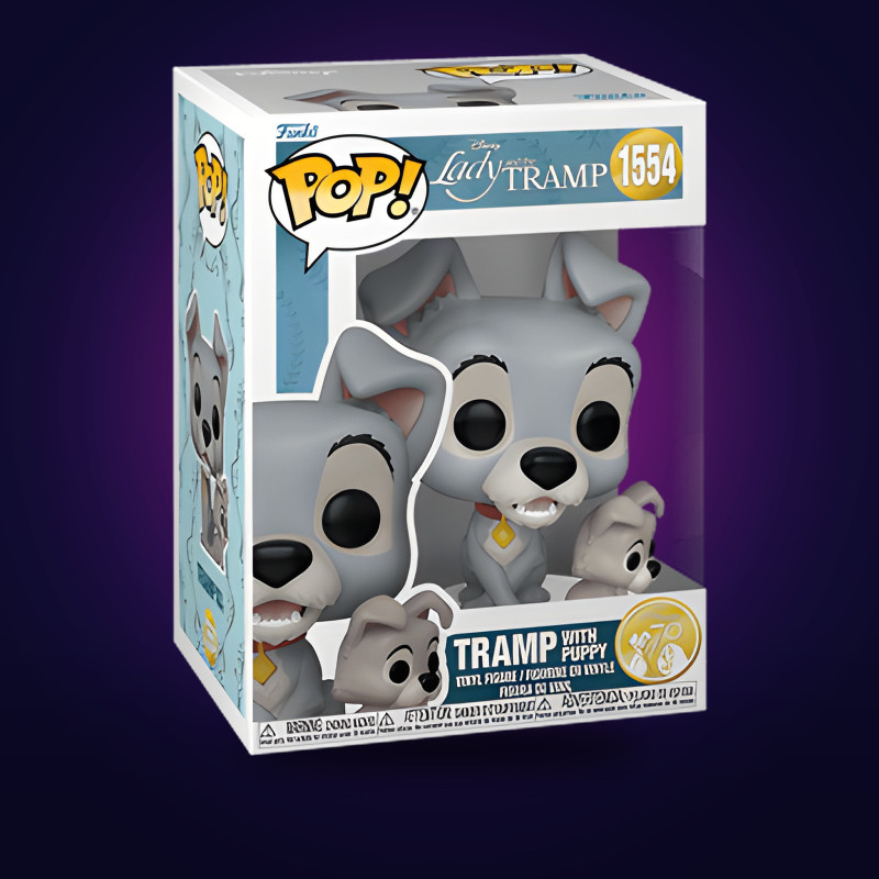Funko Pop Tramp with Puppy – Figurine Disney officielle
