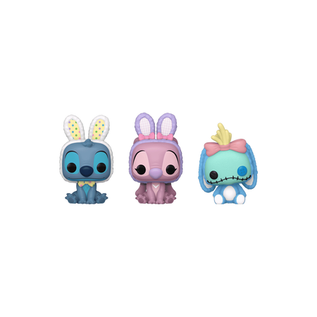 Funko Pop Pocket Pop! Easter Stitch, Angel, Scrump 3-Pack - Officielle Disney