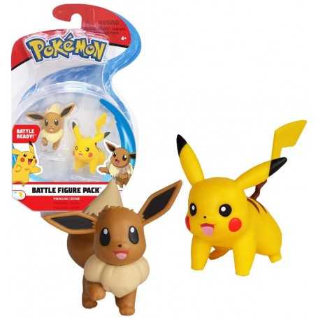 Pack de 2 figurines 3-5 cm - Pikachu & Evoli