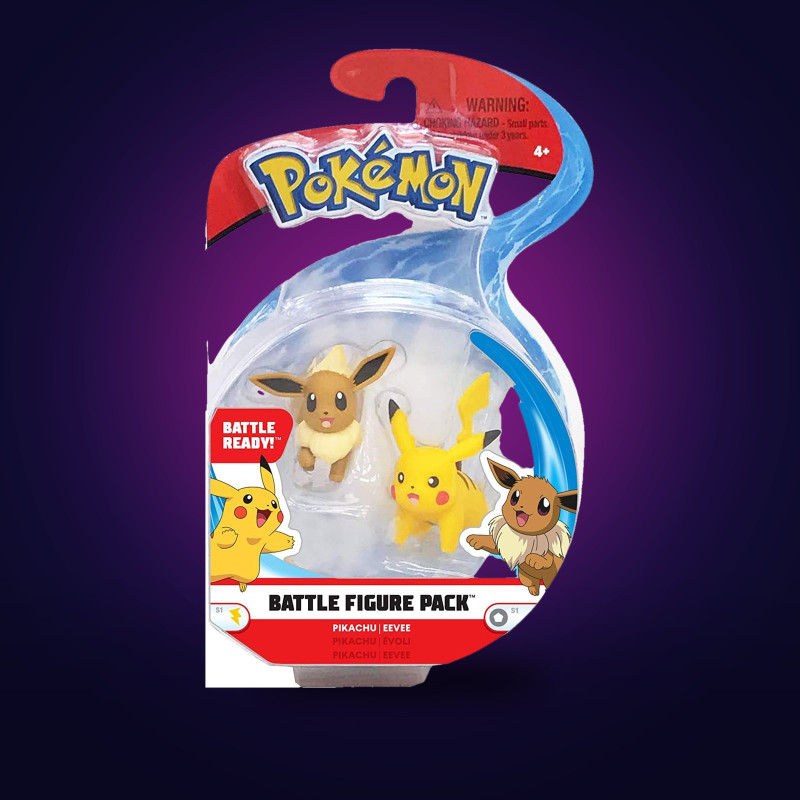 Pack de 2 figurines 3-5 cm - Pikachu & Evoli