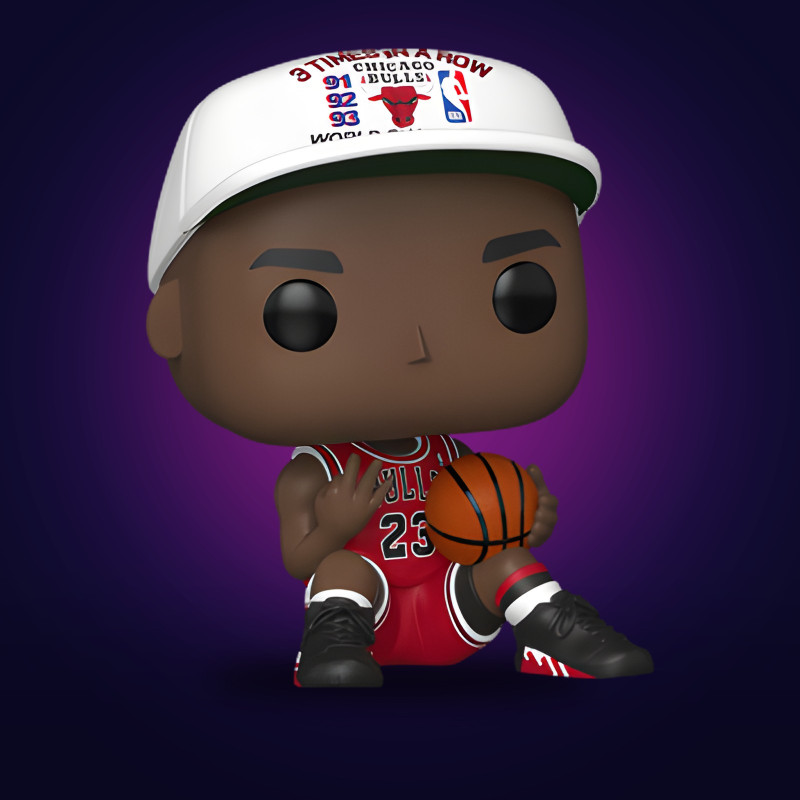 Funko Pop Michael Jordan 3 Times in a Row - Figurine NBA Collector Vinyle Officielle