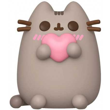 Funko- Pop Pusheen w/Heart Figurine de Collection, 44529, Multicolore