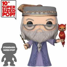 Funko- Pop Harry Potter: 10" Dumbledore w/Fawkes S10 Figurine de Collection, 48038, Multicolore