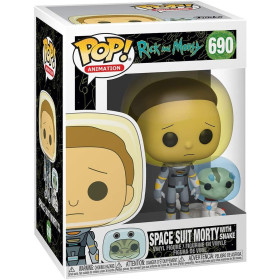 Figurine Funko POP Rick & Morty | Morty Combinaison Spatiale & Snake Rick
