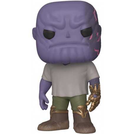 Funko- Pop Marvel: Endgame-Casual Thanos w/Gauntlet Collectible Toy, 45141, Multicolour