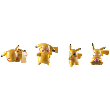 Pack 4 Mini Figurines Pikachu | Collection 20ème Anniversaire Pokémon