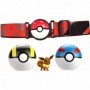 Bandai - Pokémon - Ceinture Première Ball, Ultra Ball Et Figurine 5 cm Evoli - WT97773