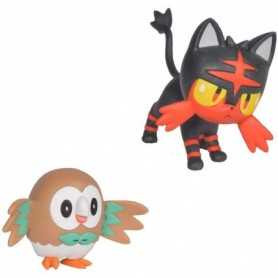 Bandai - Pokémon - Pacl de 2 figurines 3-5 cm - Brindibou &amp Flamiaou - 81208