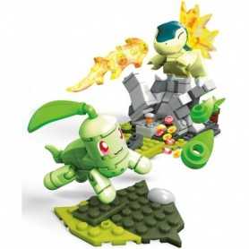 Mega Construx Pokemon Combat Germignon contre Héricendre, jeu de construction, 129 pièces, pour enfant dès 6 ans, FVK69