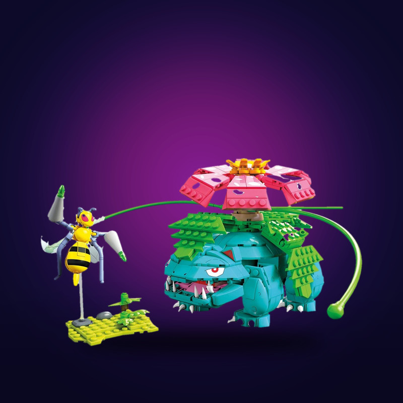 Mega Construx Pokemon - Set de Combat Florizarre vs Dardargnan 645 pièces